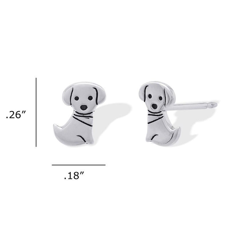 Boma Jewelry Sterling Silver Puppy Dog Stud Earrings - Image 4